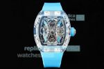 RM Factory Richard Mille RM 053-02 Tourbillon Sapphire Watch Blue Rubber Strap